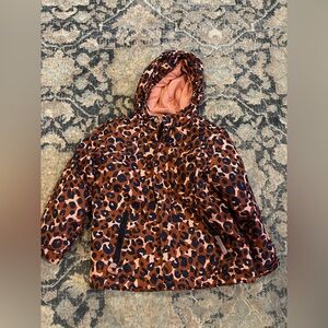 4T Toddler Girls Pink & Blue Leopard Cat & Jack Winter Coat Jacket - GUC